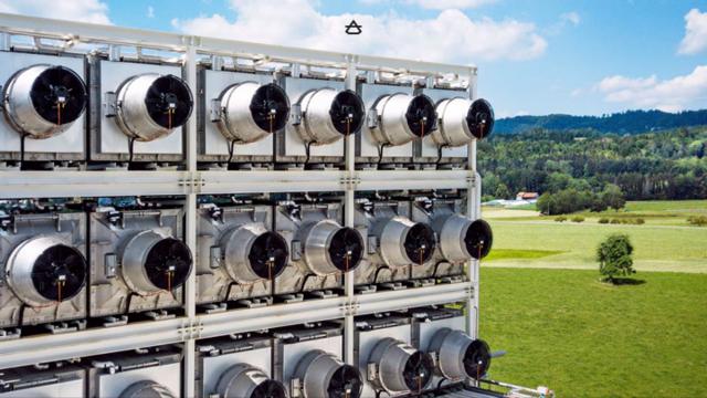 ventilator raksasa untuk menangkap CO2 dari atmosfer. 