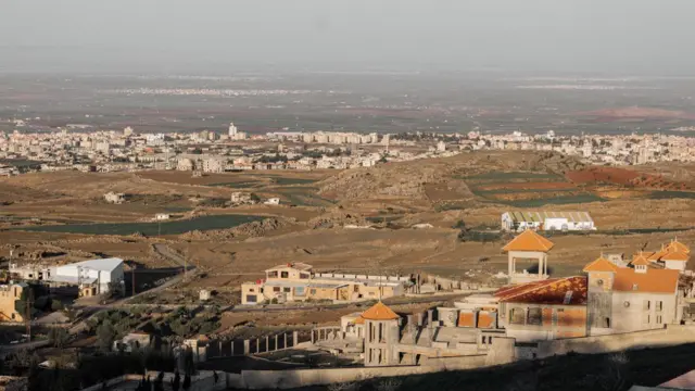 Vista aérea de la ciudad siria de Sweida