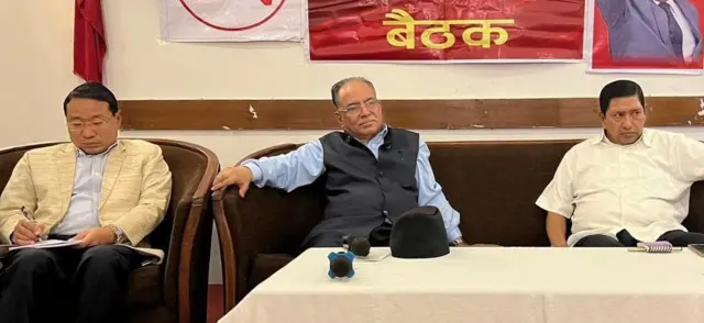 वर्षमान पुन, प्रचण्ड र नारायणकाजी श्रेष्ठ