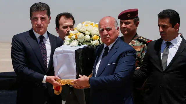 Erbil Havaalanı'nda cenaze töreni düzenlendi