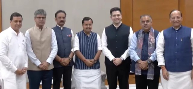 ਬੀਜੇਪੀ ਵਿੱਚ ਸ਼ਾਮਿਲ ਹੁੰਦੇ ਰਾਘਵ ਚੱਢਾ, ਸੰਦੀਪ ਪਾਠਕ ਅਤੇ ਅਸ਼ੋਕ ਮਿੱਤਲ