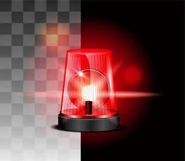 Ilustrasi lampu sirine ambulans