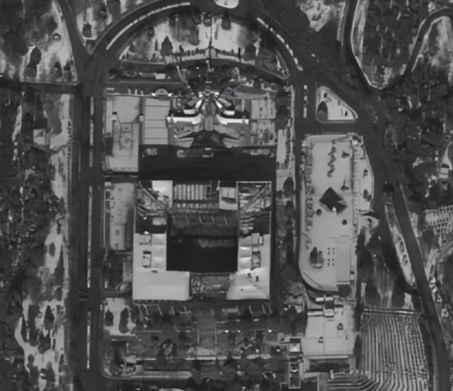 Picha ya setilaiti ya Israel ya makao makuu ya televisheni ya Iran kabla ya kulipuliwa tarehe 2 Machi.