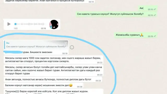 Суроо жооптон учкай мисал