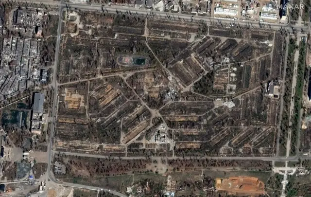Una vista aérea de Mariúpol
