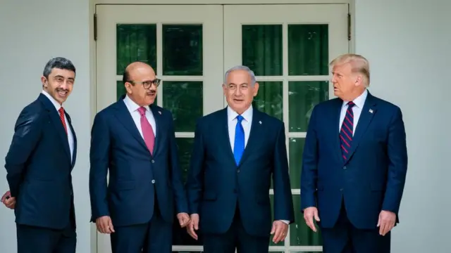 Bahreyn, BAE ve İsrail'den üst düzey yetkililer Beyaz Saray'da Trump'la