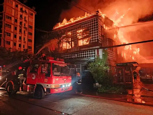 မီးလောင်မှုဖြစ်ပွားတဲ့ တည်းခိုခန်း