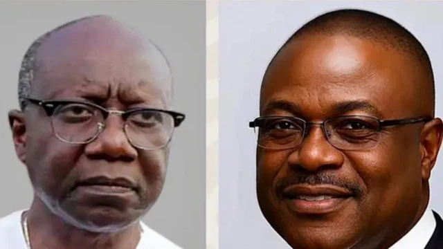 Di ex-minister (L) and im chief of staff (R) 