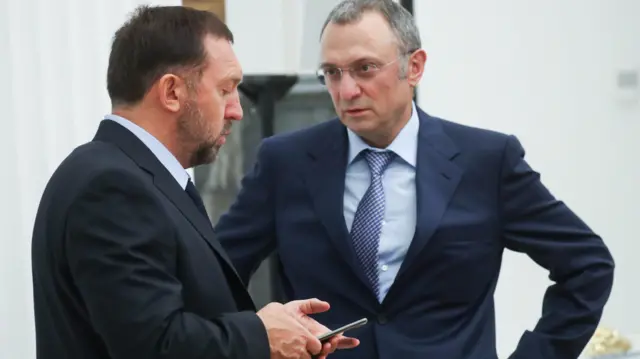 Олег Дерипаска (слева) и Сулейман Керимов в Кремле, 2017 год