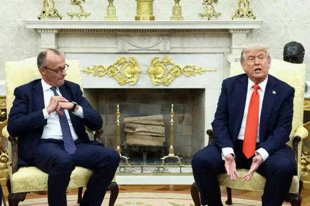 Almanya Başbakanı Olaf Scholz ve ABD Başkanı Donald Trump