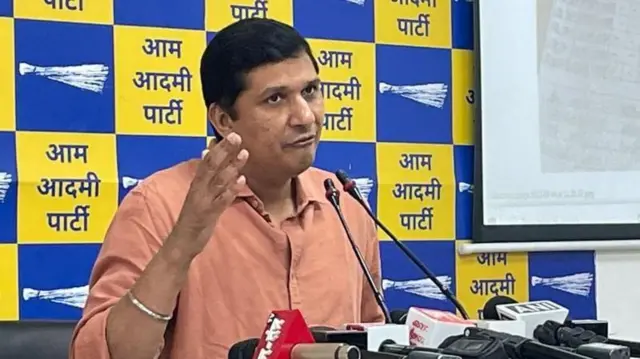 आम आदमी पक्षाचे नेते सौरभ भारद्वाज
