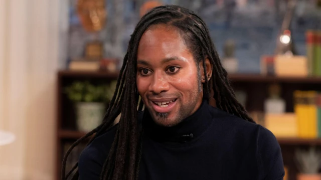 Jason Arday pictured during a TV interview in March 2023.