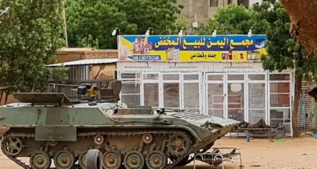 Ụgbọala agha ndịagha Sudan nọ na Khartoum