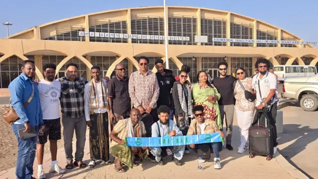 የብርጌድ ንሓመዱ አመራሮች በአፋር ክልል ሰመራ ኤርፖርት አቀባበል ሲደረግላቸው