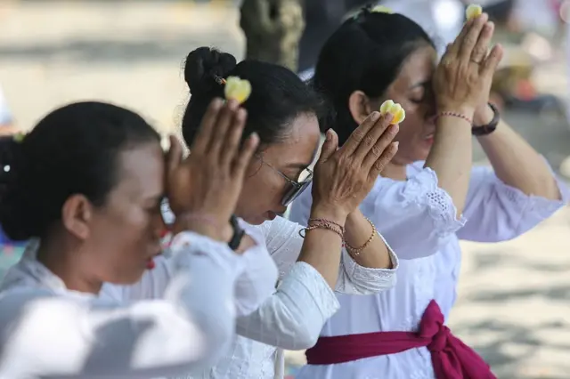 Ritual yang diadakan setiap tahun menjelang Nyepi di Bali, pada Maret 2026.