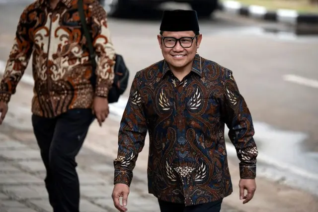 Ketua Umum PKB Muhaimin Iskandar tiba di kediaman Presiden terpilih Prabowo Subianto, Kertanegara, Jakarta Selatan, Senin (14/10/2024). 