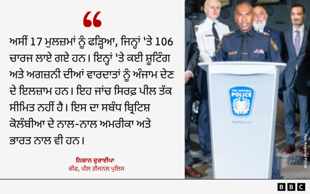 ਪੀਲ ਰੀਜਨ ਪੁਲਿਸ ਦੇ ਅਧਿਕਾਰੀ