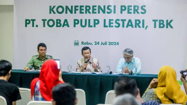 Konferensi pers PT Toba Pulp Lestari terkait kasus penangkapan masyarakat adat Sihaporas