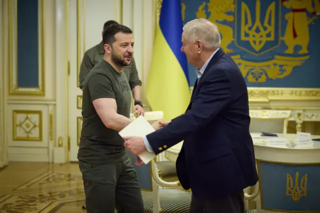 Володимир Зеленський та Ліндсі Грем Володимир Зеленський та Ліндсі Грем