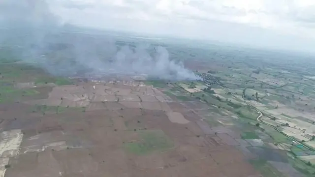 တန့်ဆည်မြို့ အတွင်းကျေးရွာတွေ ဇွန်လအတွင်းမီးရှို့ခံရတဲ့ မြင်ကွင်း