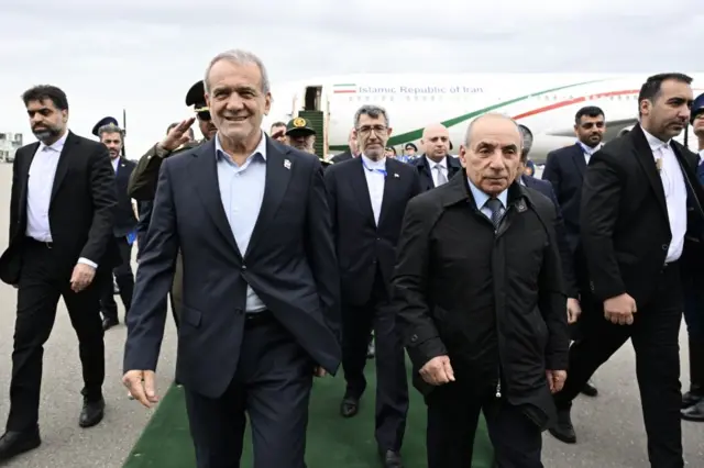 Məsud Pezeşkian Azərbaycana gəlib