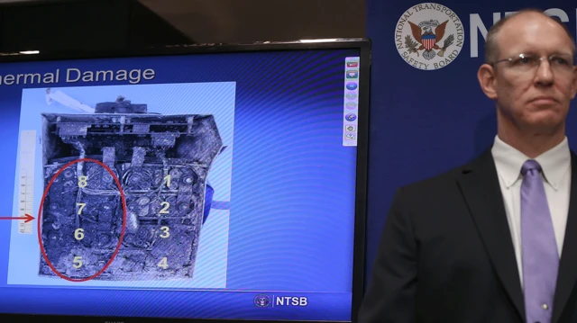 美國國家運輸安全委員會（NTSB）航空安全辦公室主任約翰·德利西（John DeLisi）在NTSB總部舉行的新聞發布會上，說明對1月7日發生於日本航空波音787上的火災事件的調查進展