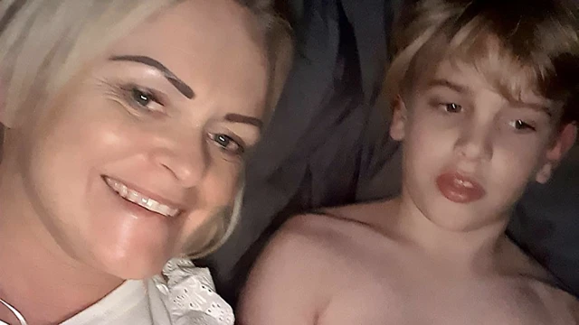 Hollie Dance wit her son Archie Battersbee