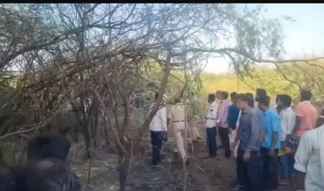 29 मे रोजी घटना झाल्यानंतर पोलिसांनी पाहणी केली त्यावेळचे छायाचित्र