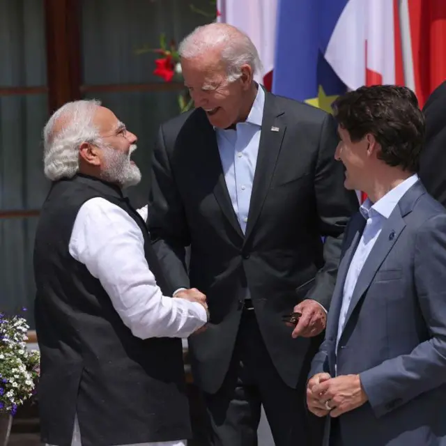 जस्टिन ट्रूडो, पीएम मोदी, जो बाइडन