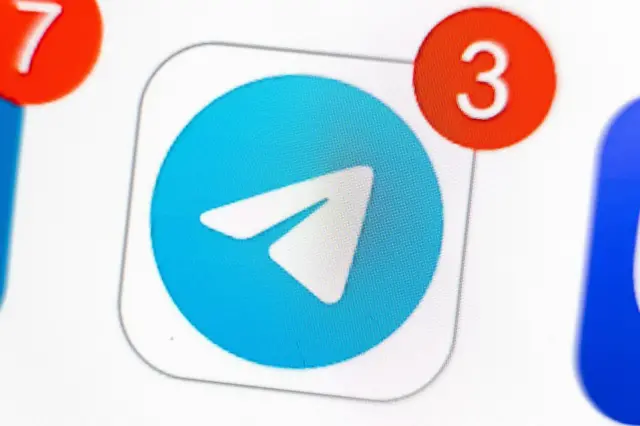 Telegram應用程序的標誌