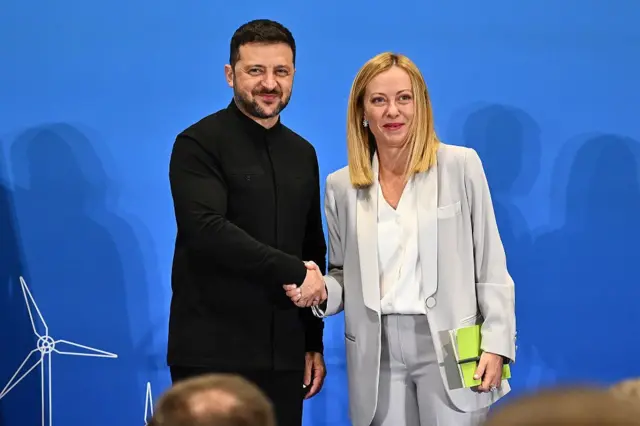 Meloni y Zelensky