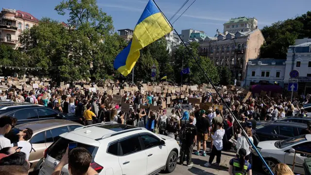 Kiev'de protestolar