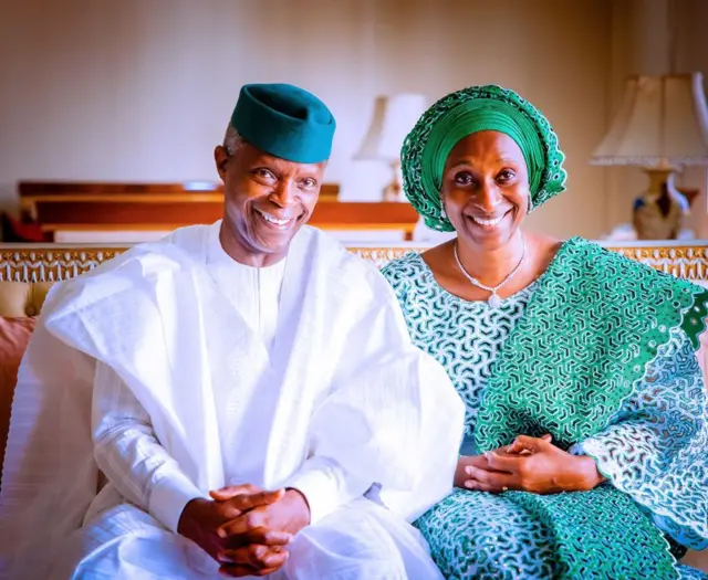 Nigeria vice president Yemi Osinbajo and im wife