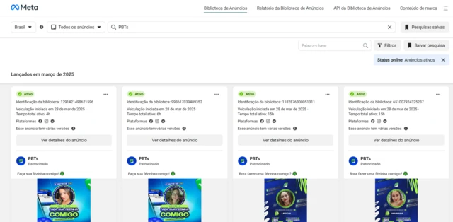 Print de anúncio de cambistas no Facebook