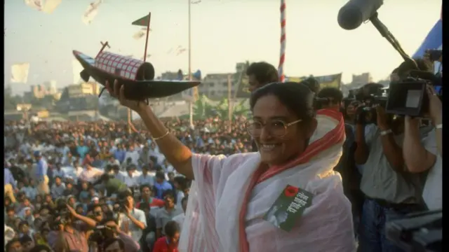 ১৯৯১ সালের নির্বাচনে শেখ হাসিনার জনসভা