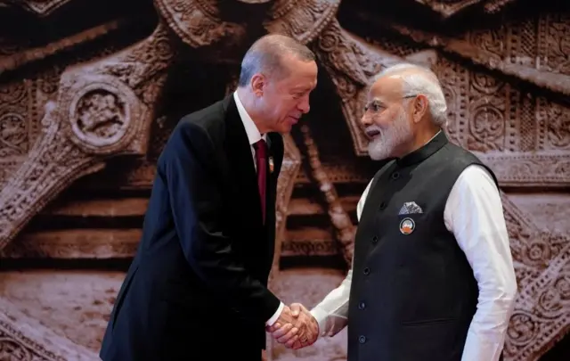 साल 2023 में भारत की अध्यक्षता में हुए जी-20 शिखर सम्मेलन के दौरान अर्दोआन और पीएम मोदी
