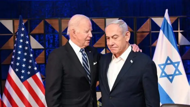 बिन्यामिन नेतन्याहू के साथ जो बाइडन