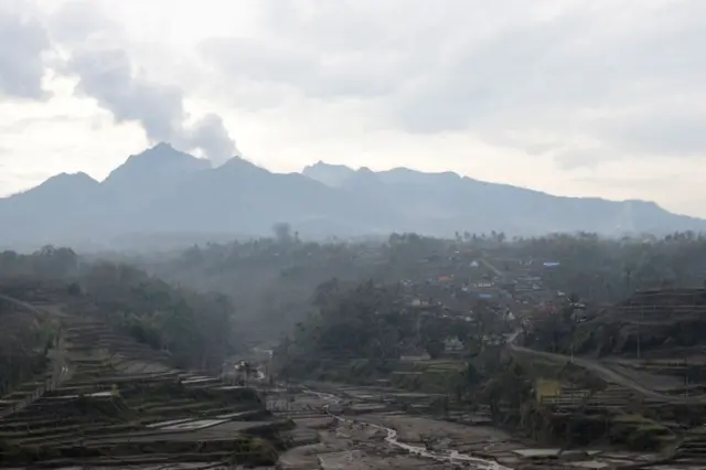 Monte Kelud luego de la erupción