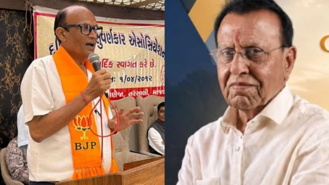 मांजलपुर में मुख्य मुकाबला सत्तारूढ़ भाजपा के उम्मीदवार सतीश गोविंदभाई पटेल (बाएं) और कांग्रेस के प्रदेश उपाध्यक्ष एवं पूर्व मंत्री भीखाभाई रबारी (दाएं) के बीच रहा 