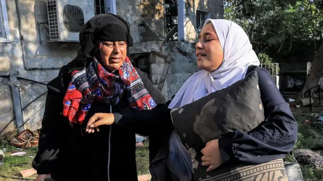 ग़ज़ा अस्पताल पर हमले के बाद की तस्वीर