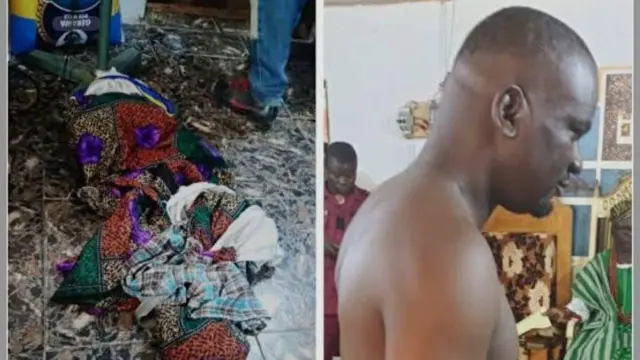 Aworan yii ṣafihan awọn aṣọ kan nilẹẹlẹ, ati Ọba Ekundayo Olorunninbe Bakare lapa ọtun. Kabiyesi naa ko wọ aṣọ kankan, ẹgbẹ lo kọ si kamẹra ninu aworan yii. Awọn ọkunrin meji kan naa wa han diẹ ninu fọto naa.