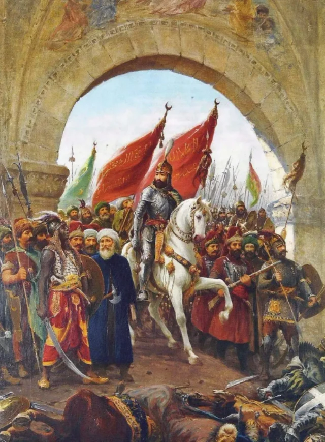 سلطان محمد ثانی قسطنطنیہ میں داخل ہونے کے بعد