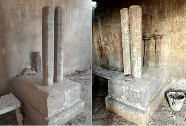 أجزاء من مقابر قديمة