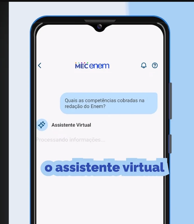 Imagem de tela no celular do aplicativo do Ministério da Educação