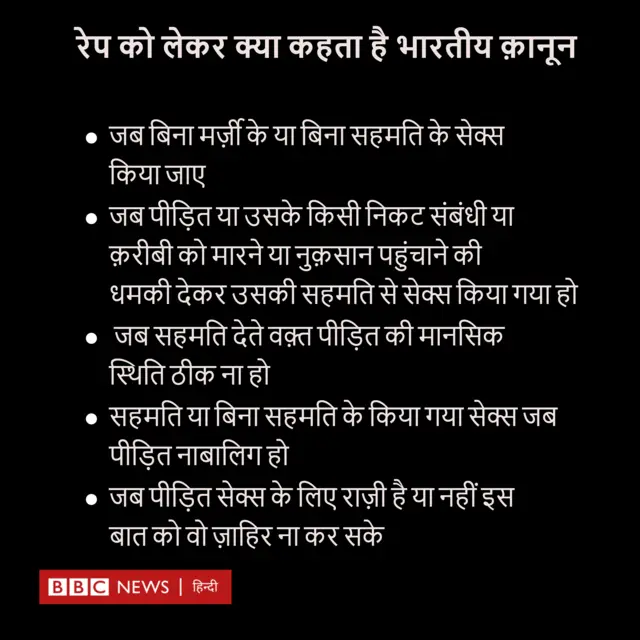 रेप को लेकर भारतीय क़ानून