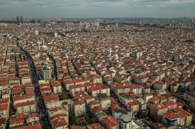 İstanbul Bağcılar'ın havadan görüntüsü