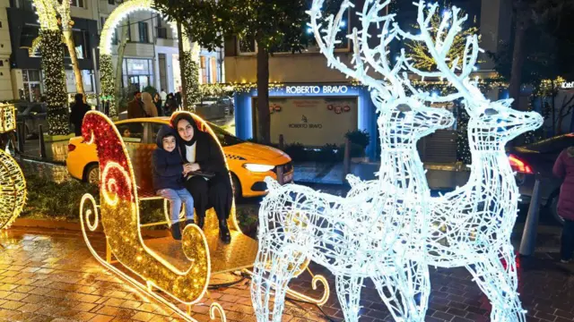 New Year for di streets of Sisli district in Istanbul, Turkiye