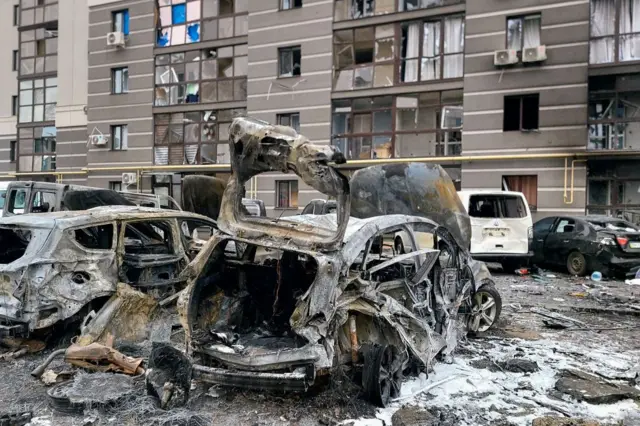Cảnh tượng tan hoang sau cuộc tấn công bằng thiết bị bay không người lái của Nga tại Sumy, Ukraine vào ngày 10/2/2025