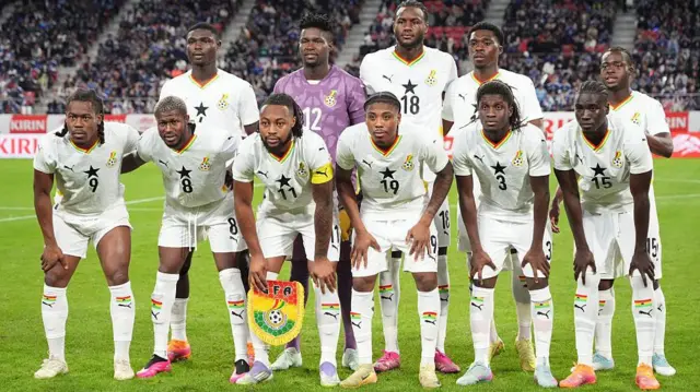 Team members of Ghana national football squad