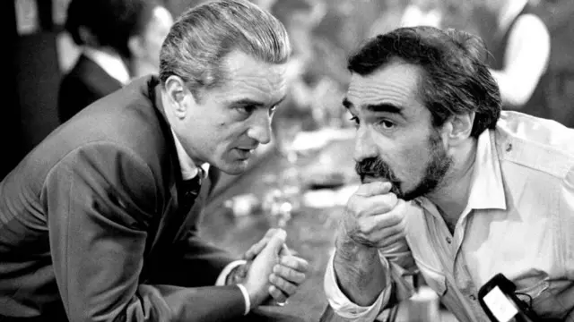 Роберт Де Ніро і Мартін Скорсезе на зйомках фільму "Славні хлопці" (1990)